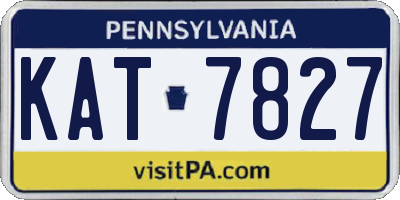 PA license plate KAT7827