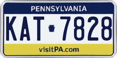 PA license plate KAT7828