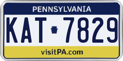 PA license plate KAT7829