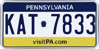 PA license plate KAT7833