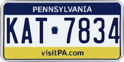 PA license plate KAT7834