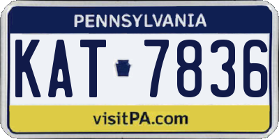 PA license plate KAT7836