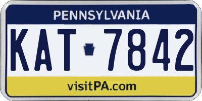 PA license plate KAT7842