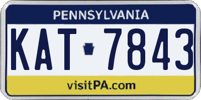 PA license plate KAT7843