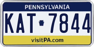 PA license plate KAT7844