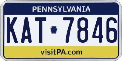 PA license plate KAT7846