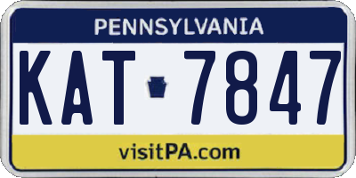 PA license plate KAT7847