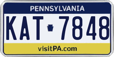 PA license plate KAT7848