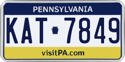 PA license plate KAT7849