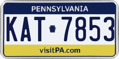 PA license plate KAT7853