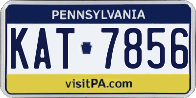 PA license plate KAT7856