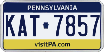 PA license plate KAT7857