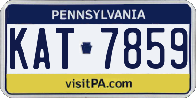 PA license plate KAT7859