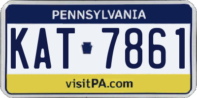 PA license plate KAT7861