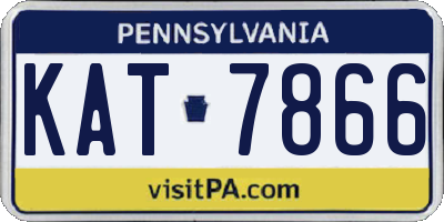 PA license plate KAT7866
