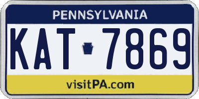 PA license plate KAT7869