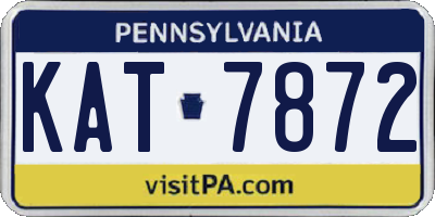 PA license plate KAT7872