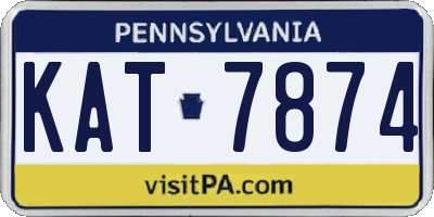 PA license plate KAT7874