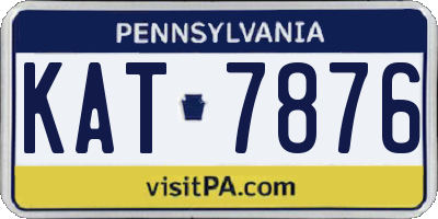 PA license plate KAT7876