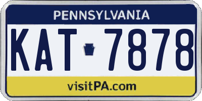 PA license plate KAT7878