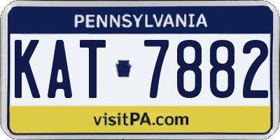 PA license plate KAT7882
