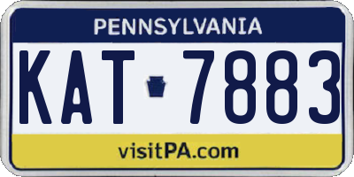 PA license plate KAT7883
