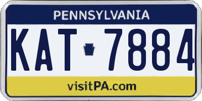 PA license plate KAT7884