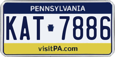 PA license plate KAT7886