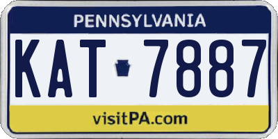 PA license plate KAT7887