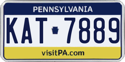 PA license plate KAT7889