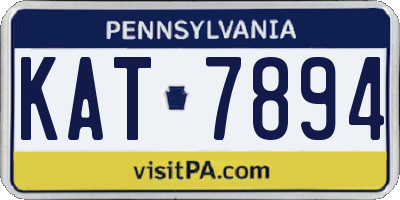 PA license plate KAT7894