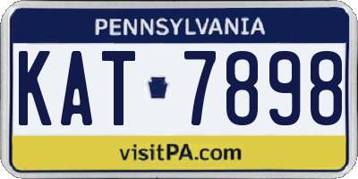 PA license plate KAT7898