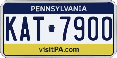 PA license plate KAT7900