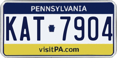 PA license plate KAT7904