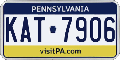 PA license plate KAT7906