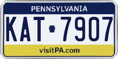 PA license plate KAT7907