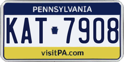 PA license plate KAT7908