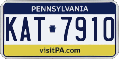PA license plate KAT7910