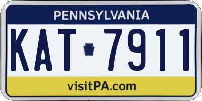 PA license plate KAT7911