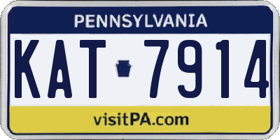 PA license plate KAT7914