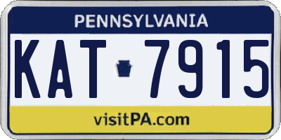 PA license plate KAT7915