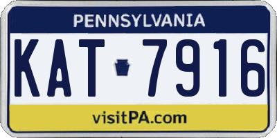 PA license plate KAT7916