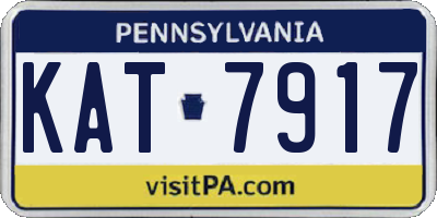 PA license plate KAT7917