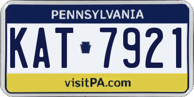 PA license plate KAT7921