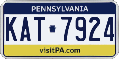 PA license plate KAT7924