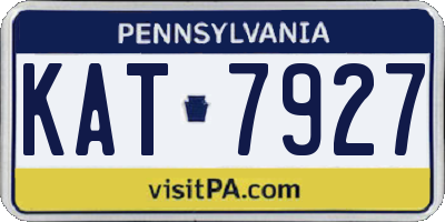 PA license plate KAT7927