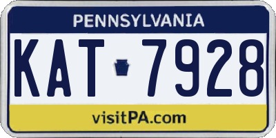 PA license plate KAT7928