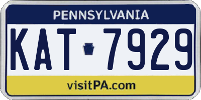 PA license plate KAT7929
