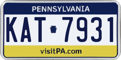 PA license plate KAT7931