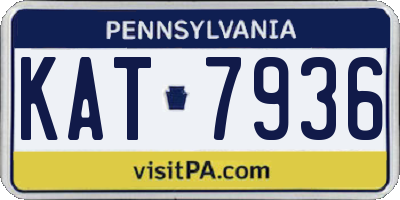 PA license plate KAT7936